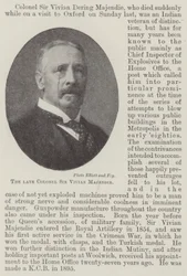 Der verstorbene Oberst Sir Vivian Majendie