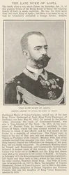Der verstorbene Herzog von Aosta, Prinz Amadeo von Italien, Ex-König von Spanien