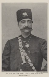 Der verstorbene Schah von Persien, Seine Majestät Nasr-ed-Din, ermordet am 1. Mai