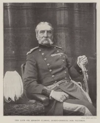 Der verstorbene Sir Andrew Clarke, Generalagent für Victoria
