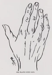 Die gemischte Hand (s/w Foto)