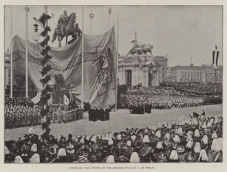 Enthüllung der Statue von Kaiser Wilhelm I. in Berlin