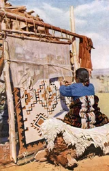 Weben von Navajo-Decken
