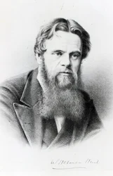 William Holman Hunt, Gravur nach einem Foto, ca. 1865