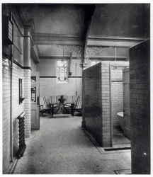 Private Kabinen und Wartebereich der Bramley Baths, Leeds