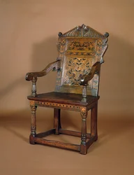 Ein Charles I Sessel, Mitte 1600er