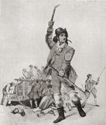 Ein Londoner Feuerwehrmann in den 1790er Jahren. Aus The Strand Magazine, veröffentlicht 1897.
