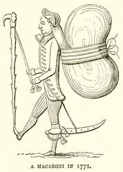 Ein Macaroni im Jahr 1772