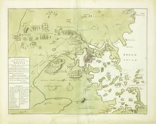 Plan der Stadt und des Hafens von Boston und der umliegenden Gegend
