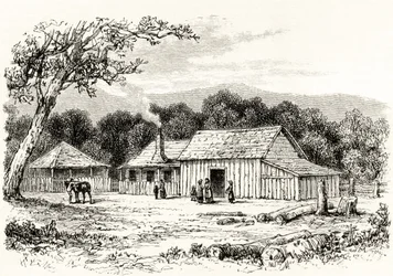 Eine Squatter-Station, ca. 1880, aus 