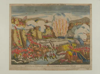 Die Erstürmung und Einnahme von Ciudad Rodrigo in Spanien, 1812, veröffentlicht von Oliver und Boyd, 1812