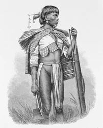 Eine Kalinga von Luzon auf den Philippinen, aus 