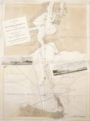 Eine Karte des Hafens von New York, 1774-1779