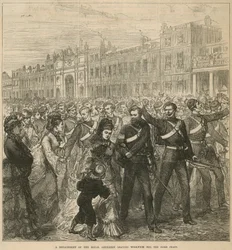 Ein Detachement der Royal Artillery verlässt Woolwich für die Goldküste