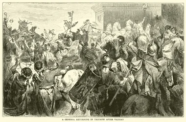 Ein General kehrt nach dem Sieg triumphierend zurück