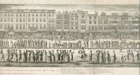 Geometrische Ansicht der großen Prozession der Scald Miserable Masons, Somerset House, London