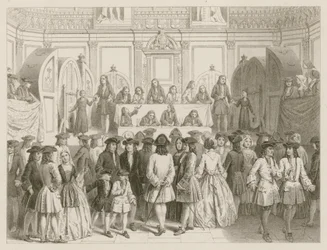 Eine Lotterie; circa 1750