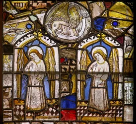 Zwei Engel und der Löwe des Heiligen Markus