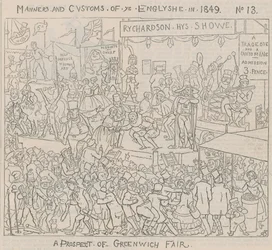 Ein Ausblick auf den Greenwich-Jahrmarkt