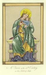 Eine Königin des 13. Jahrhunderts in ihrem Staatsgewand