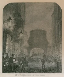 Eine Szene in der Nähe von Temple Bar