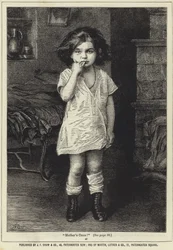 Ein kleines Kind sieht traurig aus