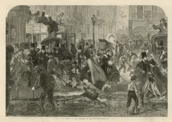 Ein Tauwetter in den Straßen von London