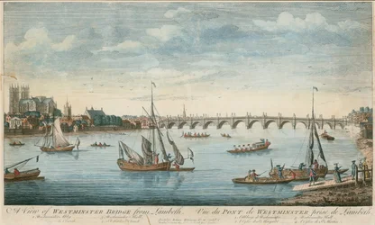 Ein Blick auf die Westminster Bridge von Lambeth