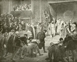 Abdankung von Gustav Vasa (Gravur)