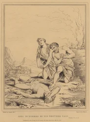 Abel von seinem Bruder Kain ermordet, Genesis (Gravur)