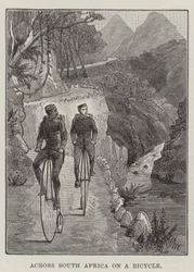 Quer durch Südafrika auf einem Fahrrad (Gravur)