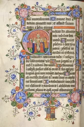 Beginn von Psalm 80; Initiale 