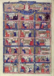 Add. Ms 30204 fol. 1v Die Kunst der Nekromantie in einem philosophischen Schema der Künste und Wissenschaften