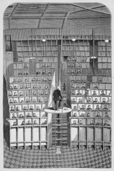 Erwachsenenschule in der Kapelle, im Separatsystem, im Surrey House of Correction, Wandsworth, aus The Criminal Prisons of London and Scenes of Prison Life von Henry Mayhew (1812-87) und John Binny
