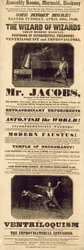 Anzeige für Mr. Jacobs, Magier und Bauchredner