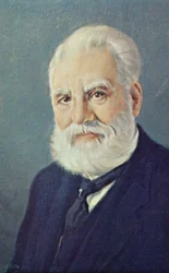 Alexander Graham Bell (1847-1922), schottischer Wissenschaftler und Erfinder