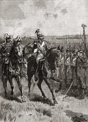 Alexander II. von Russland inspiziert seine Armee in Sewastopol während des Krimkrieges