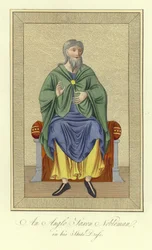 Ein angelsächsischer Edelmann in seinem Staatsgewand