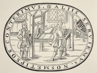Eine englische Druckerei, 1619