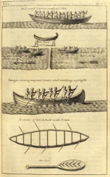 Ein Irokesenkanu, 1703
