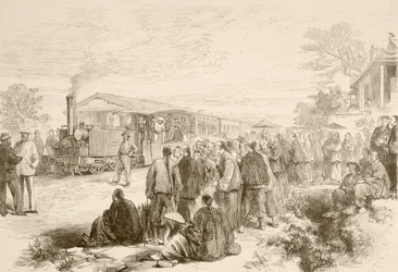Eine frühe chinesische Eisenbahn um 1880