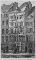 Alte Straßenarchitektur, Maastricht (Stich)