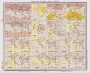 Anomales Wetter, Welt und Europa (Farblithografie)