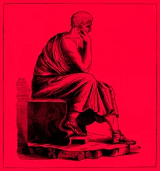 Aristoteles, Illustration aus Die illustrierte Geschichte der Welt, veröffentlicht um 1880 (digital verbessert)