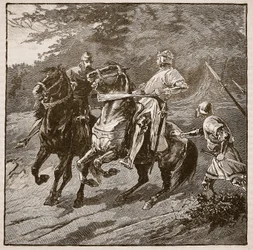 Verhaftung von König Richard, Illustration aus Cassells Illustrierter Geschichte Englands