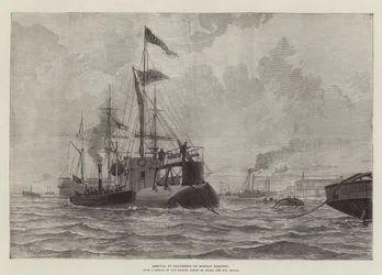 Ankunft in Gravesend am Montagmorgen (Gravur)