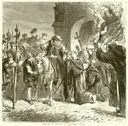 Ankunft von Wolsey in der Abtei von Leicester