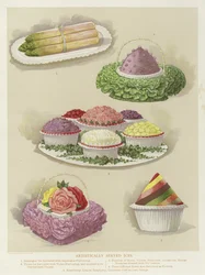 Künstlerisch servierte Eiscreme