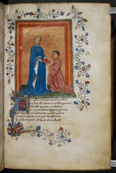 Thomas Hoccleve überreicht sein Buch 