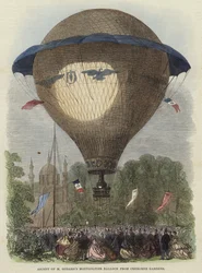 Aufstieg des Montgolfier-Ballons von M. Godard
